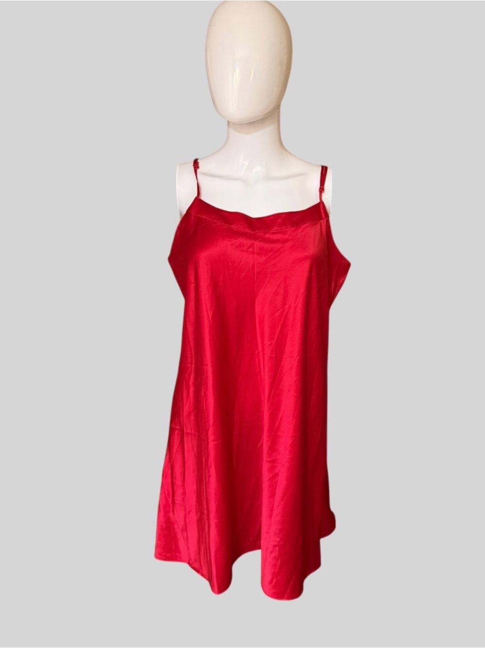 Cabernet Red Satin Slip - Minimal Spaghetti Straps